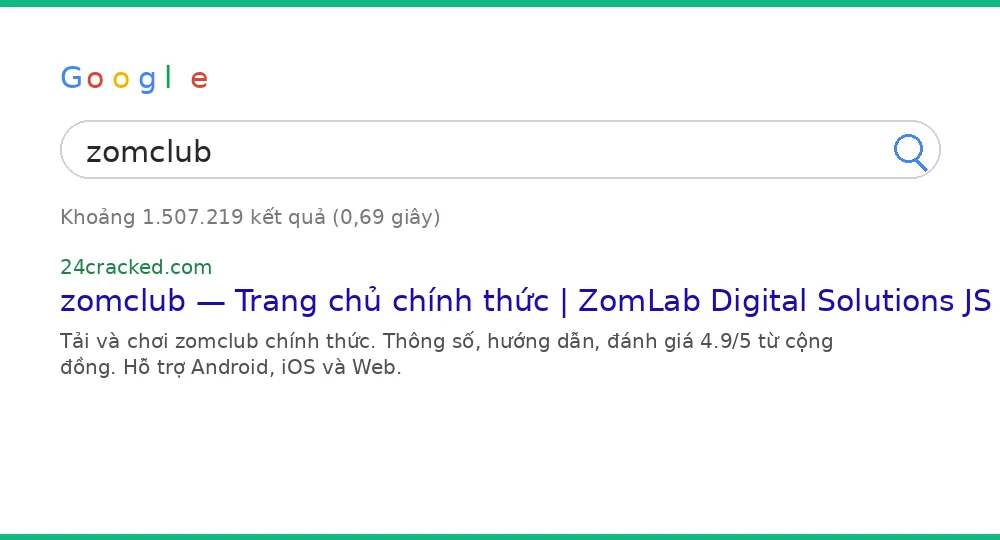 Cách tìm zomclub trên Google