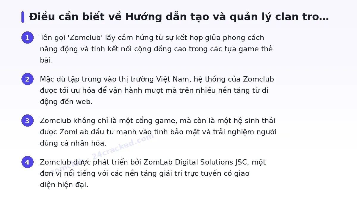 Những điều cần biết về zomclub